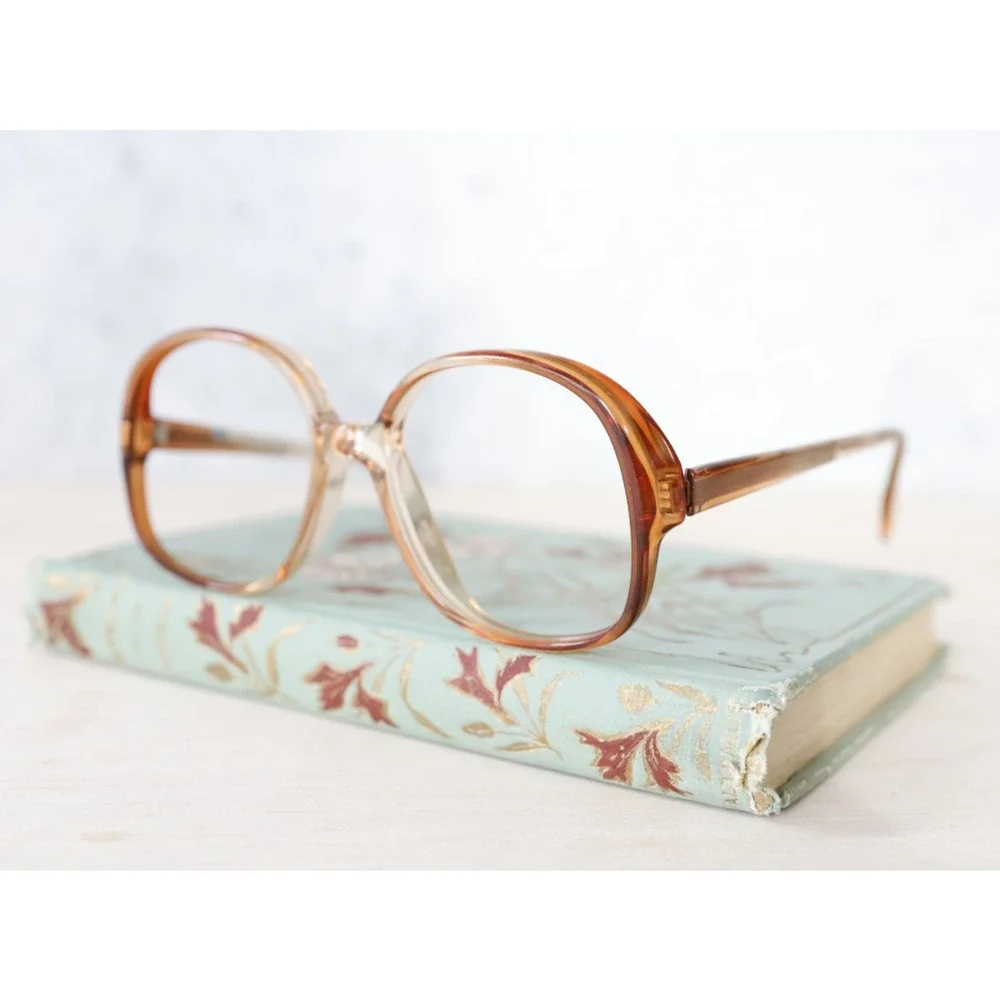 Vintage 1970s Germany Eyeglass frames 50-16 NOS Grandmacore Eyewear Nerd